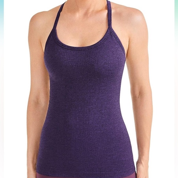 NWT CRZ Yoga Tank Built In Bra Berry Purple XS 0/2 - Picture 7 of 8
